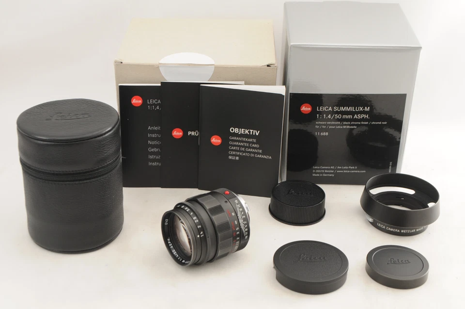 ☆312☆LEICA SUMMILUX M 50mm f1.4 ASPH Limitado a 500 Unidades Negro en Caja De JAPÓN Foto 3 de 4