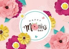 8X6ft Mother's Day Backdrop Yellow and Pink Flower Background Mother's Day Ph...
