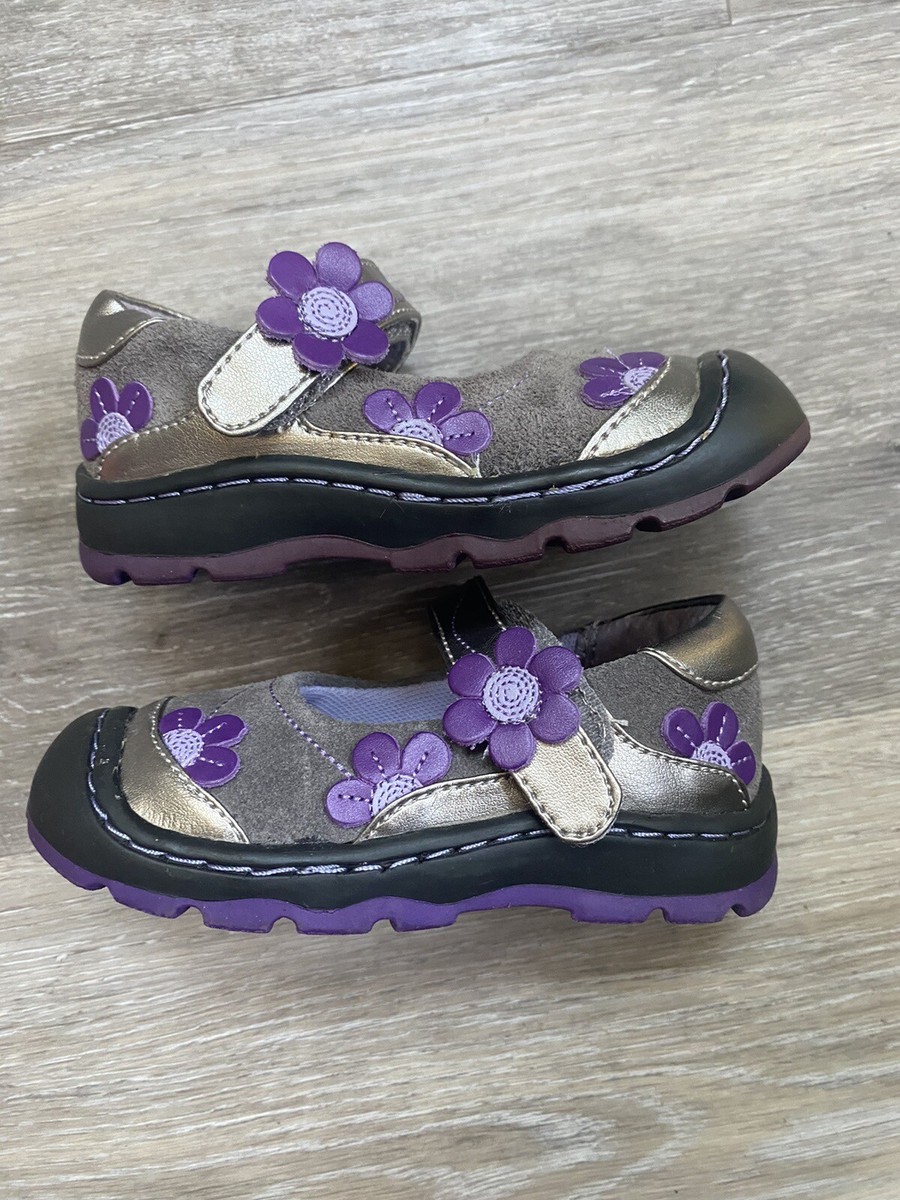 JUMPING JACKS Flower Breeze Girls Mary Jane Shoes 6 Purple Grey | eBay