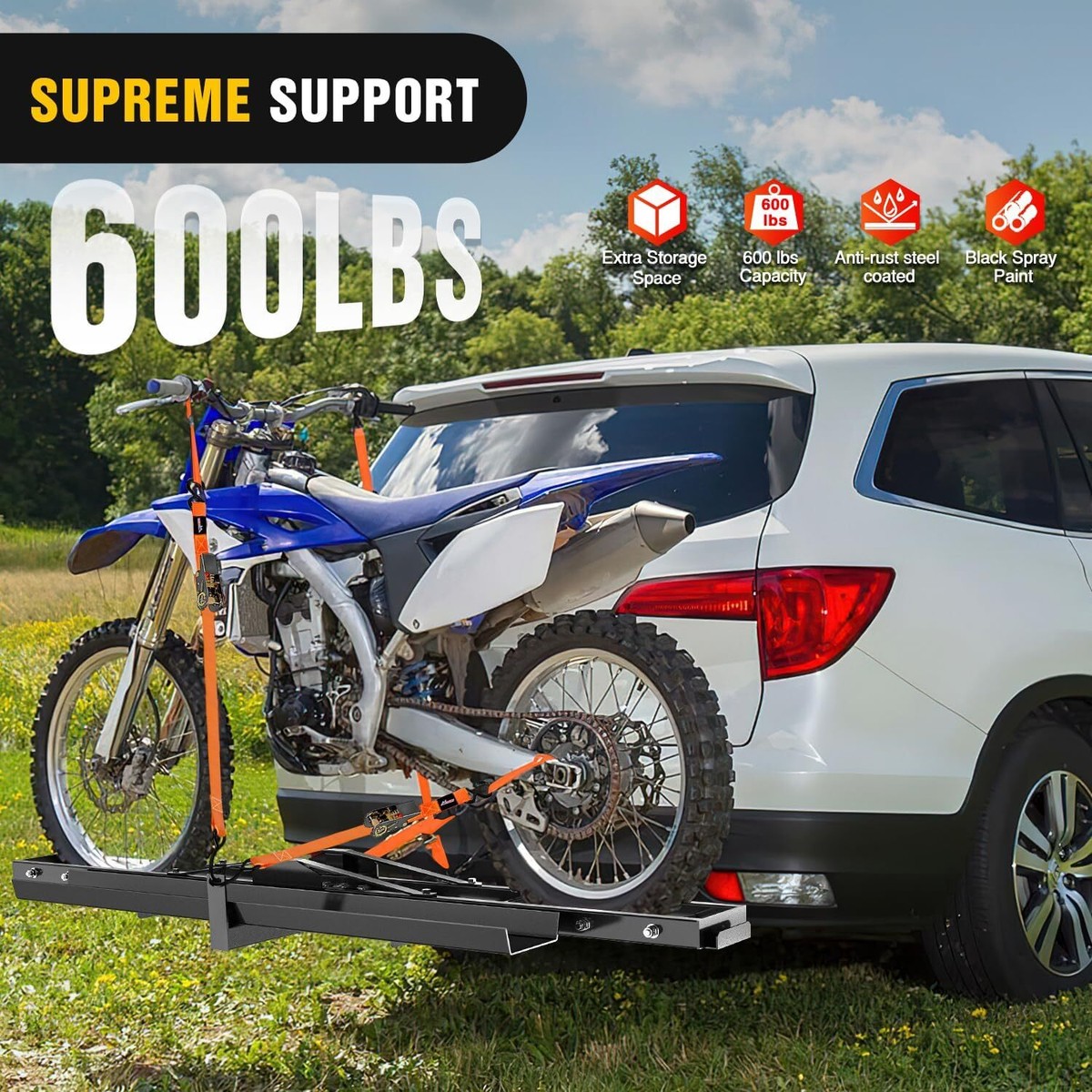 Nilight Motorcycle Hitch Carrier Dirt Bike Hitch Hauler with 55.11