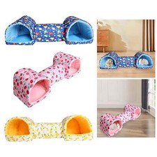 Guinea Pig Tunnel and Bed Bedding Hamster Hideout for Ferret Small Pets Mice