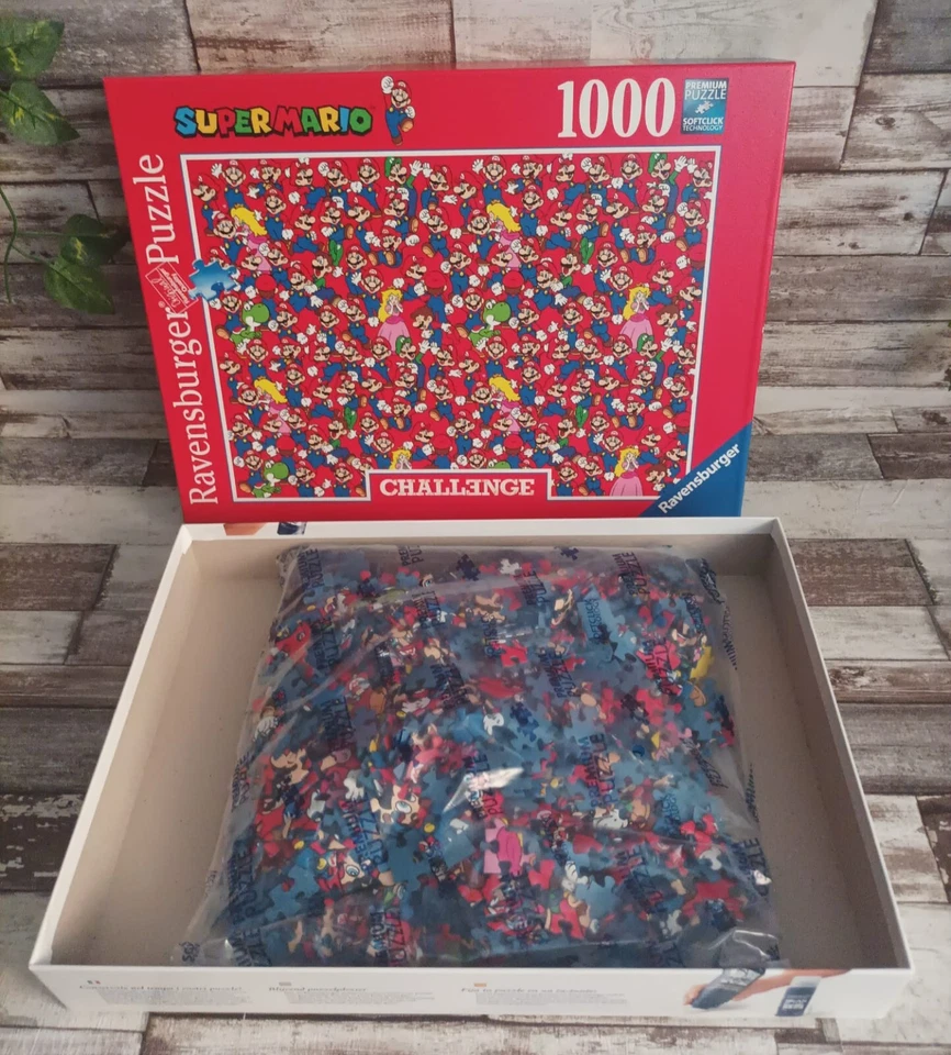 Puzzle Nuovo SUPERMARIO CHALLENGE, Ravensvurger, 1000 Pezzi, Mario Bros Nintendo - Immagine 2 di 4