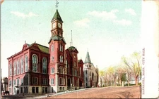 Haverhill Mass City Hall Antique Divided Back Unposted Postcard