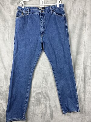 Wrangler George Strait Men's Blue Vintage Bootcut Western Jeans