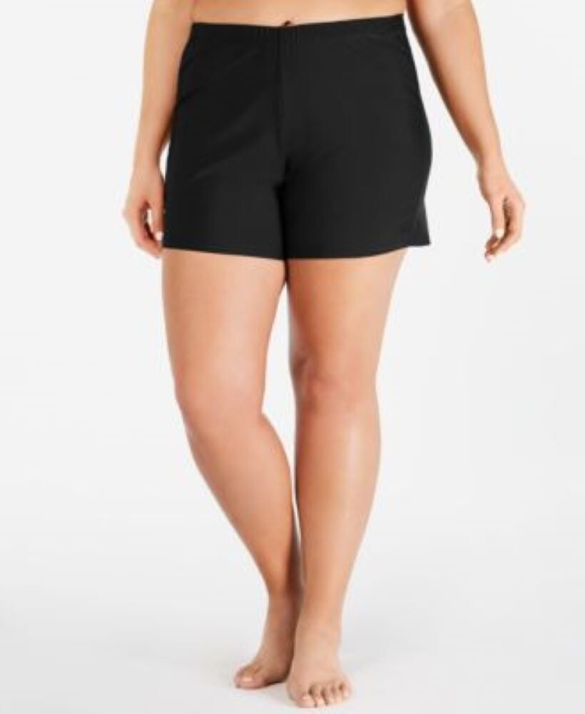 Island Escape Women's Swim Shorts Tummy-Control Swimwear Navy Size