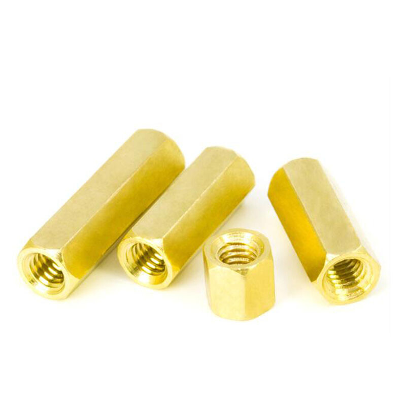 UNC 1/420 Brass Hex Nut Hexagon Long Rod Coupling Connector Stud