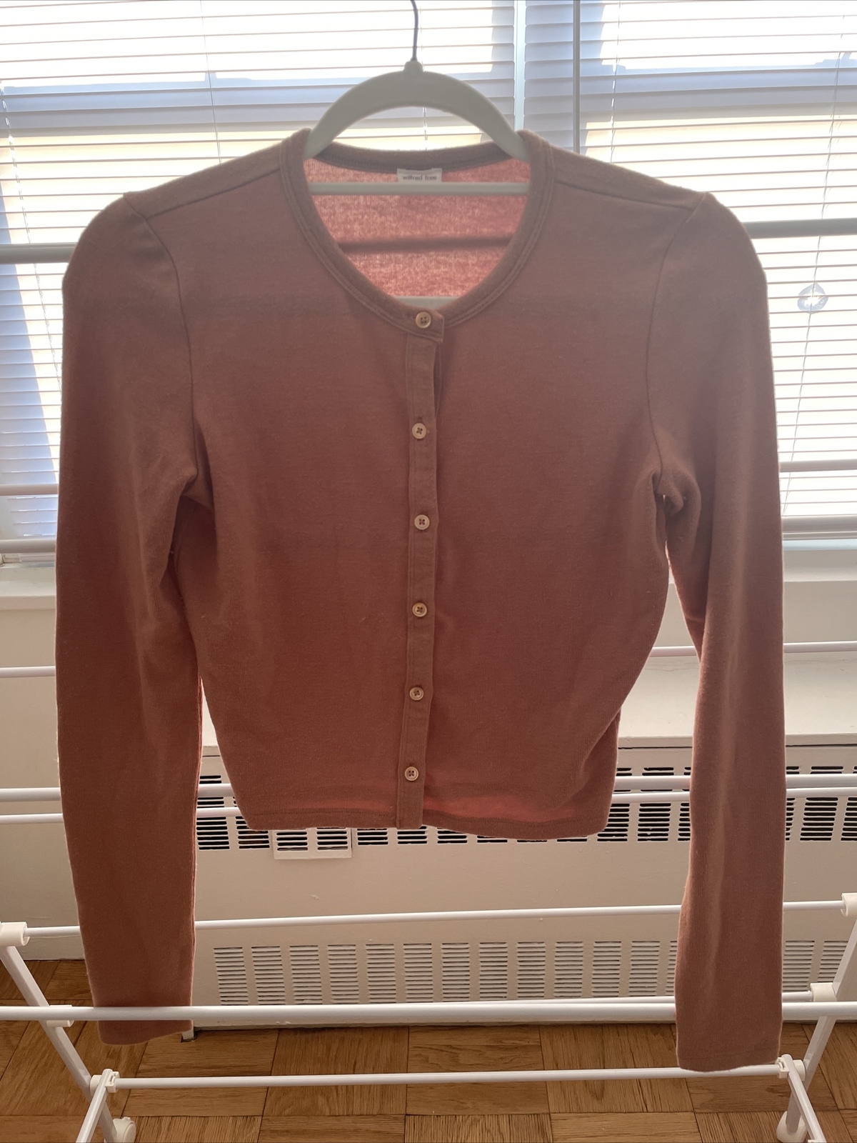 Aritzia Wilfred Free cardigan small brownish pink Gem