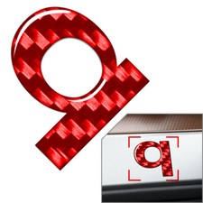 Fenster Tür Abzeichen Emblem Kleinbuchstaben Alphabet Buchstabe q Aufkleber rot