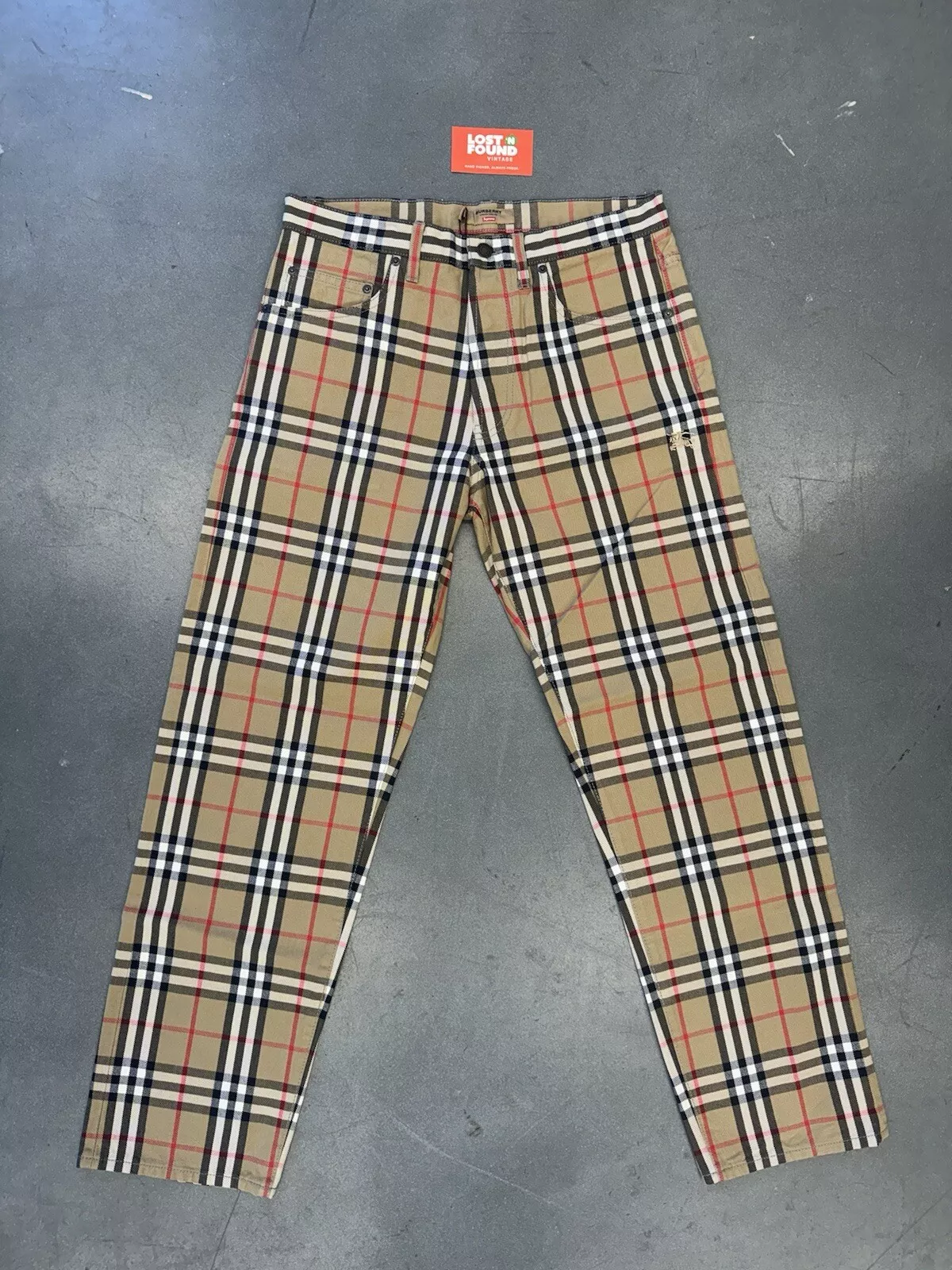 SS22 Supreme Burberry Regular Jeans beige taille 30