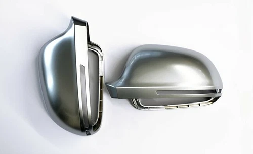 Audi A3 8P Aluminium Matt Finish Door Wing Mirror Caps Cover Case Housing S Line