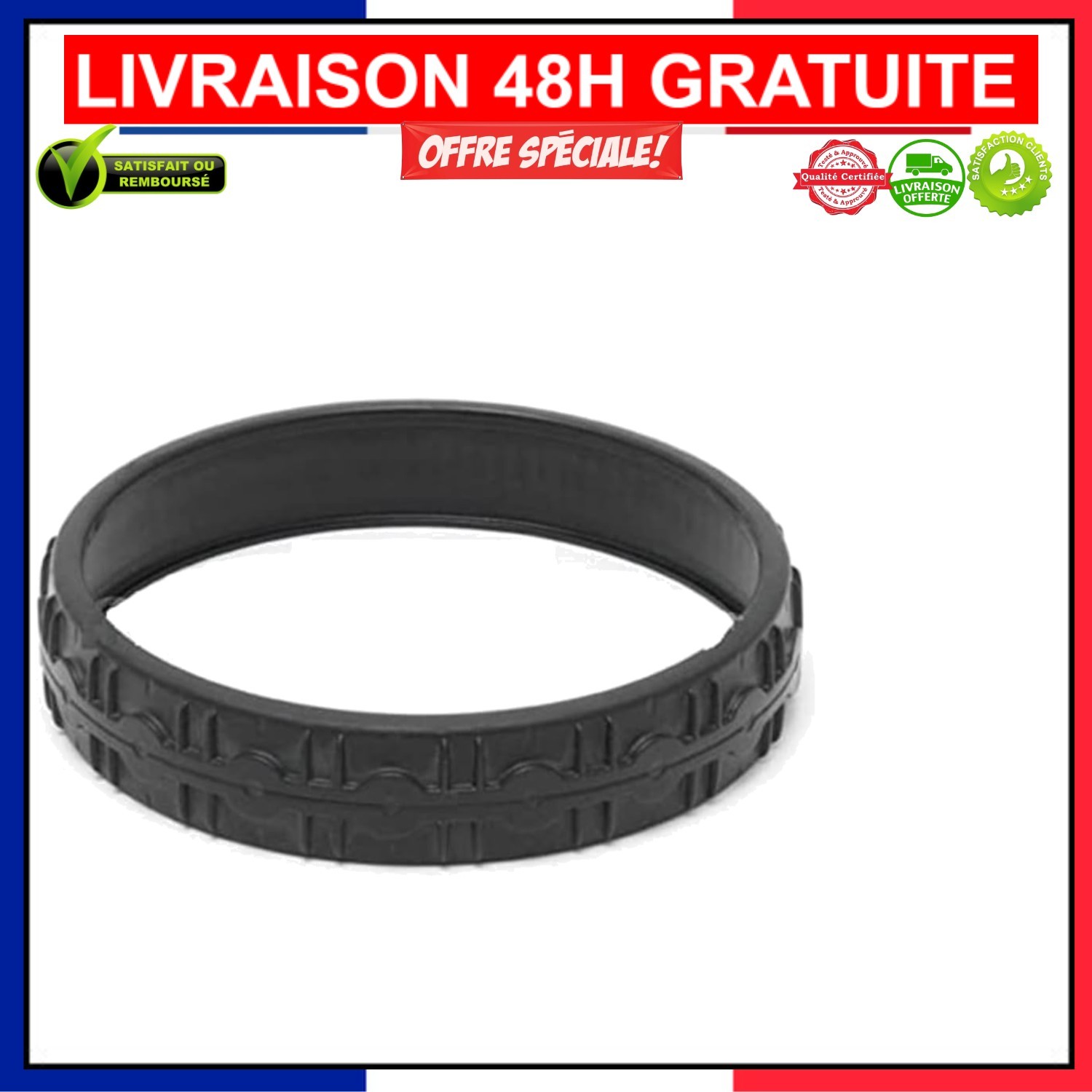 Pneu avant noir pour robots Vortex 2WD, accessoire piscine 22x22x5 cm
