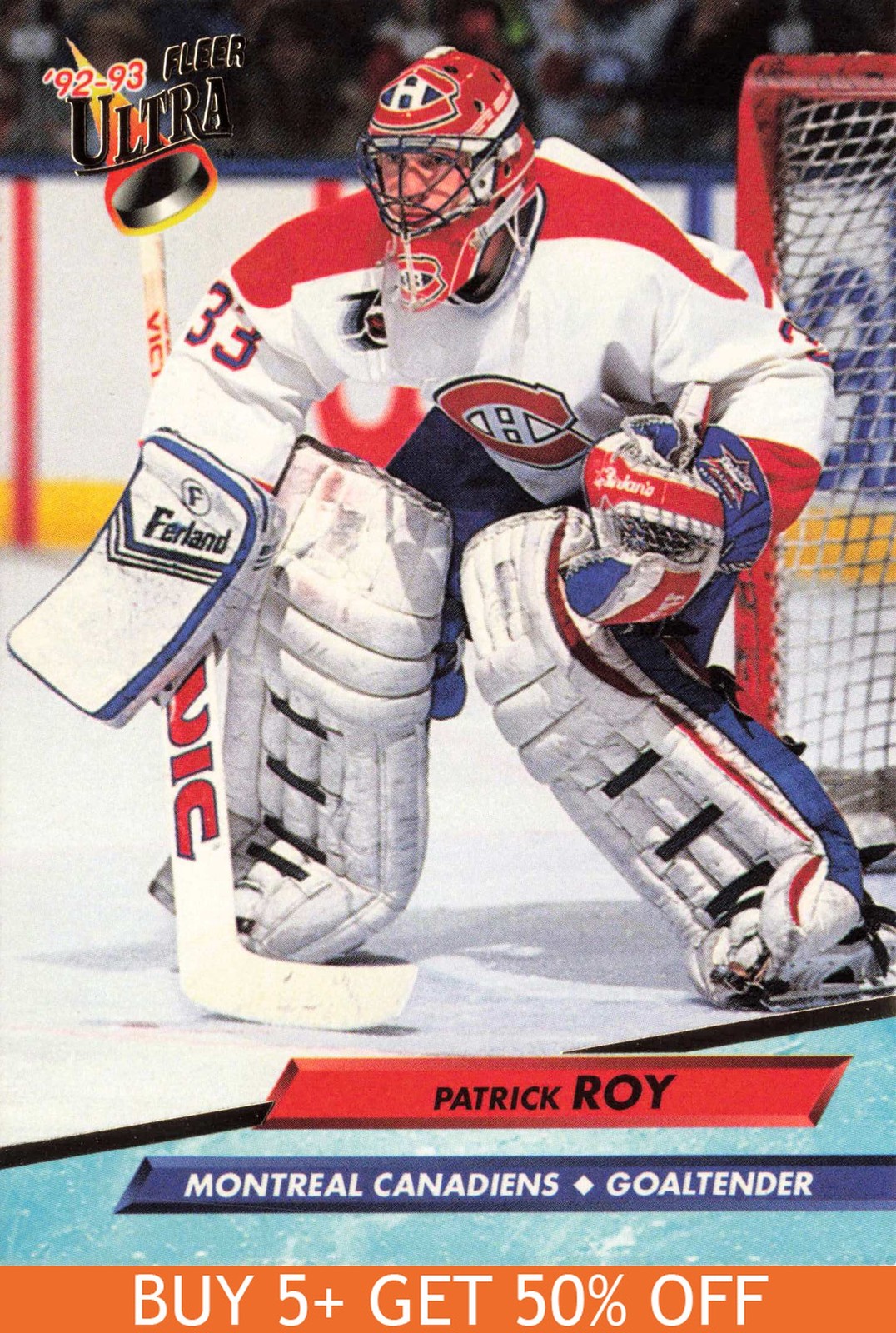 1992-93 Ultra #108 Patrick Roy Montreal Canadiens Hockey