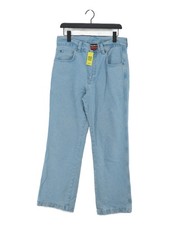 Kickers Women's Jeans W 30 in Blue 100% Cotton Wide-Leg