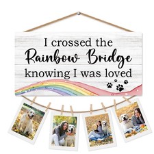 Cat Dog Memorial Gifts Picture Frame Photo Holder for Wall, Bereavement Sympa...
