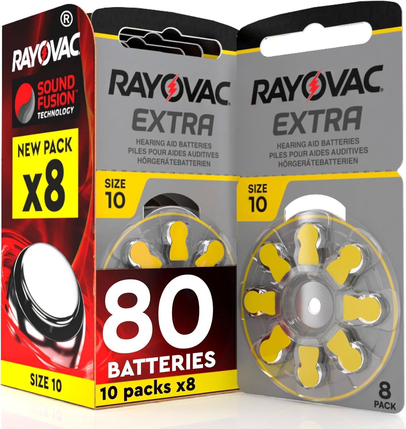 Vivi Ogni Suono: 80 Batterie Rayovac Extra 10 per un Udito Senza Limiti