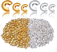 600Pcs 3Mm/4Mm/5Mm Crimp Bead Knot Covers Half round Open Crimp Beads Crimp Bead