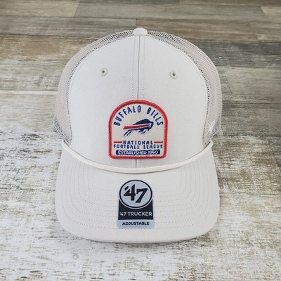 Buffalo Bills NFL '47 Brand Snapback Hat Adjustable Gravestone Logo Mesh Trucker