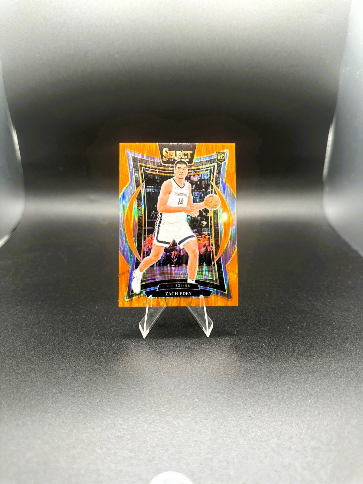 2024-25 Panini Select - Concourse Zach Edey #98 Orange Flash Prizm (RC)