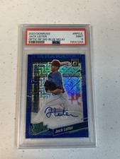 2023 Donruss Jack Leiter Optic Rated Prospect Signature Blue Mojo /20 PSA 10
