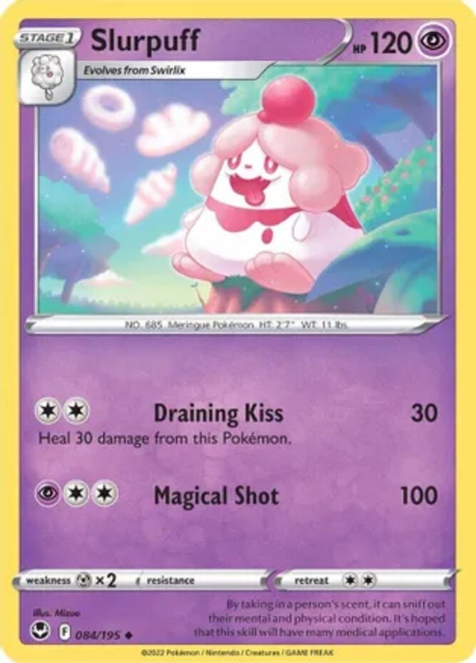 Slurpuff - 084/195 - Uncommon - Reverse Holo - Moderately Played