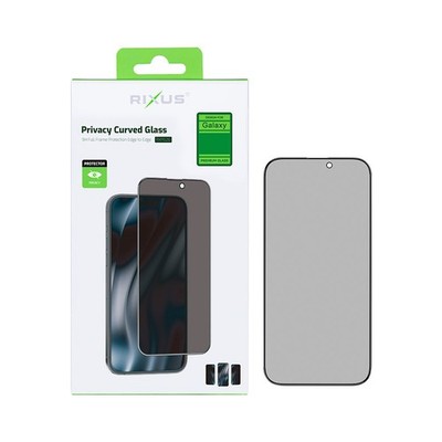 Rixus Privacy Full Curved Edge Tempered Glass For Samsung Galaxy A06, A07