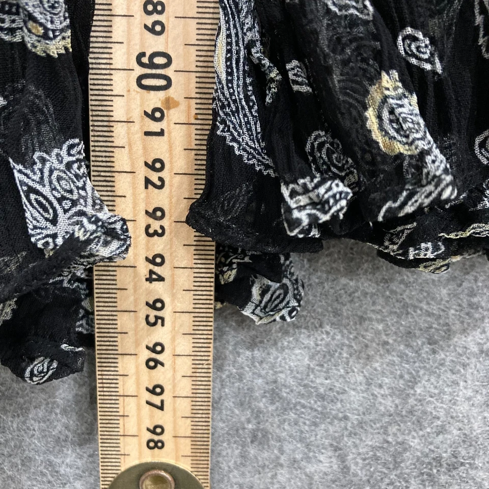 Falda Mo&Co Mujer Talla Pequeña Negra Blanca Paisley Cintura Elástica Maxi 16924 Foto 4 de 4