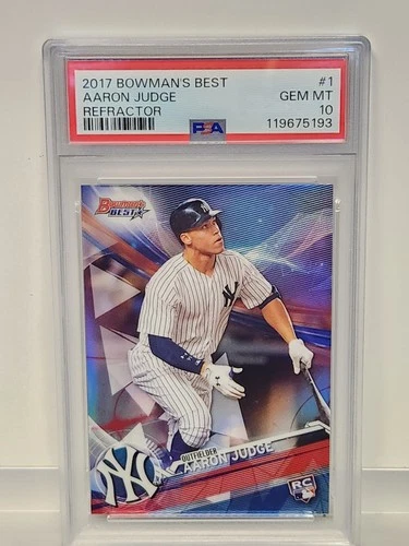 2017 Bowman's Best Aaron Judge Refractor #1 RC Yankees PSA 10