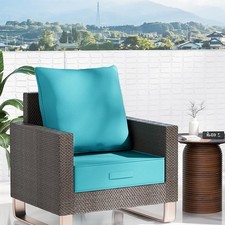 Outdoor Olefin Water-Resistant Deep Seat Cushion Set, 23''x 26''x 6'' Weather