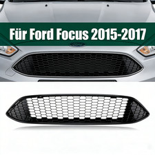 Für Ford Focus 2015-2017 Glanz Schwarz Grill Kühlergitter Kühlergrill Waben