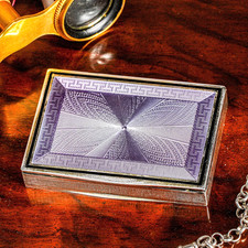 Exquisite Purple Guilloché Antique Enamel Silver Trinket Snuff Box