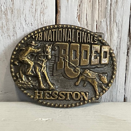Finales Nacionales 1978 Rodeo Hesston Hebilla de Cinturón 4ta Edición Oklahoma City OK - Imagen 2 de 7