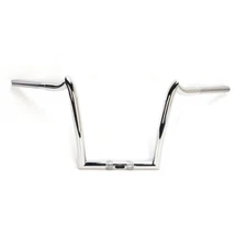 KST Kustoms Polished 1 1/4" SS Steel Renegade 12" Rise Handlebar - 6116012