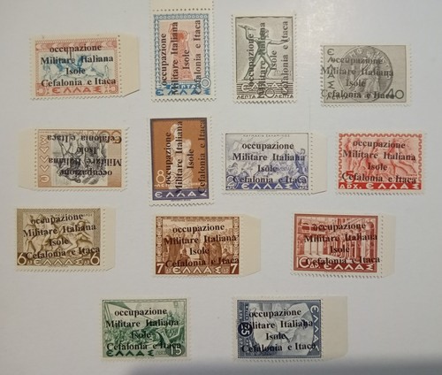 OCCUPATIONS ITALY 1941 CEFALONIA ITACA COMPLETE MYTHOLOGICAL SERIES SEE...