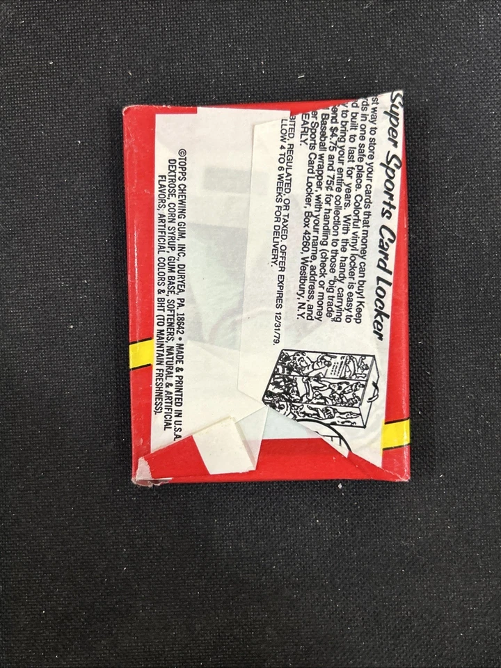 1978 Topps Baseball Wax Pack (1) Sealed From Box Murray Molitor Trammell RC *P21 - Image 2 of 4