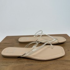 New NWOB Womens Dolce Vita Leanna Clear Toe Strap Slides Sandals Size 10 M