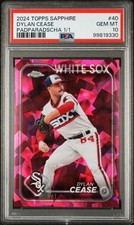 Marketplace image: Dylan Cease 2024 Topps Chrome Sapphire #40 PSA 10 PADPARADSCHA 1/1 🔥 White Sox