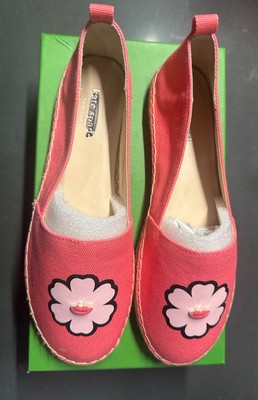 $148 Kate Spade Gavyn Pink Peony Shoes Espadrille Flats sz 8.5 NEW
