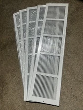 Lot Of 5 Hart & Cooley 32” X 8” Duct Steel Return Air Grille Vent Cover Grill