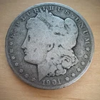 1901 Morgan Silver Dollar Circulated US Coin .900 Fine $1