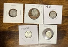 5 x Mercury Dimes 90 Silver Coins Circulated Multiple Years