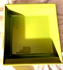 Vintage Emile Henry Modele Depose Large Square Casserole Baking Dish Green