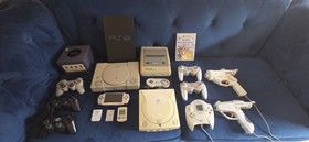 Console Bundle - Untested - Dreamcast, Gamecube, PS1,PS2, Crisis Core PSP + More