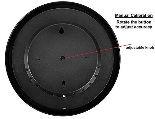 Indoor Outdoor Thermometer Hygrometer - Waterproof Hanging 10 Inch Black 10"