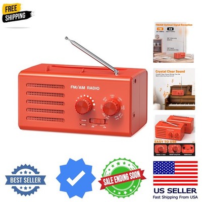 AM FM Radio Portable, Transistor Radio Plug in Wall Battery Powered with Best...