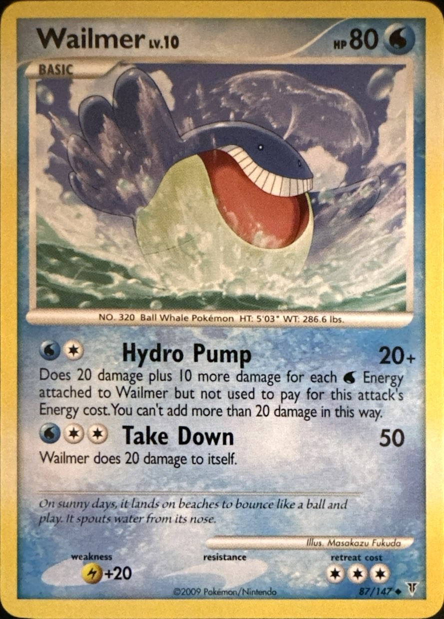 Wailmer 87/147 Uncommon Supreme Victors Pokemon Lightly Played