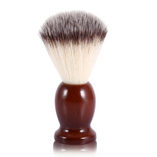 Professional Male Beard Shaving Brush Cleaning Nylon Hair  Wood Handle Barber T
