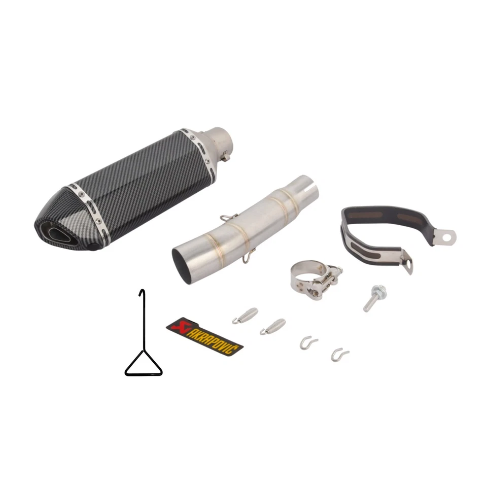 Silenciador tubo de escape deslizable 370 mm para Honda CBR300R CB300F Foto 2 de 4