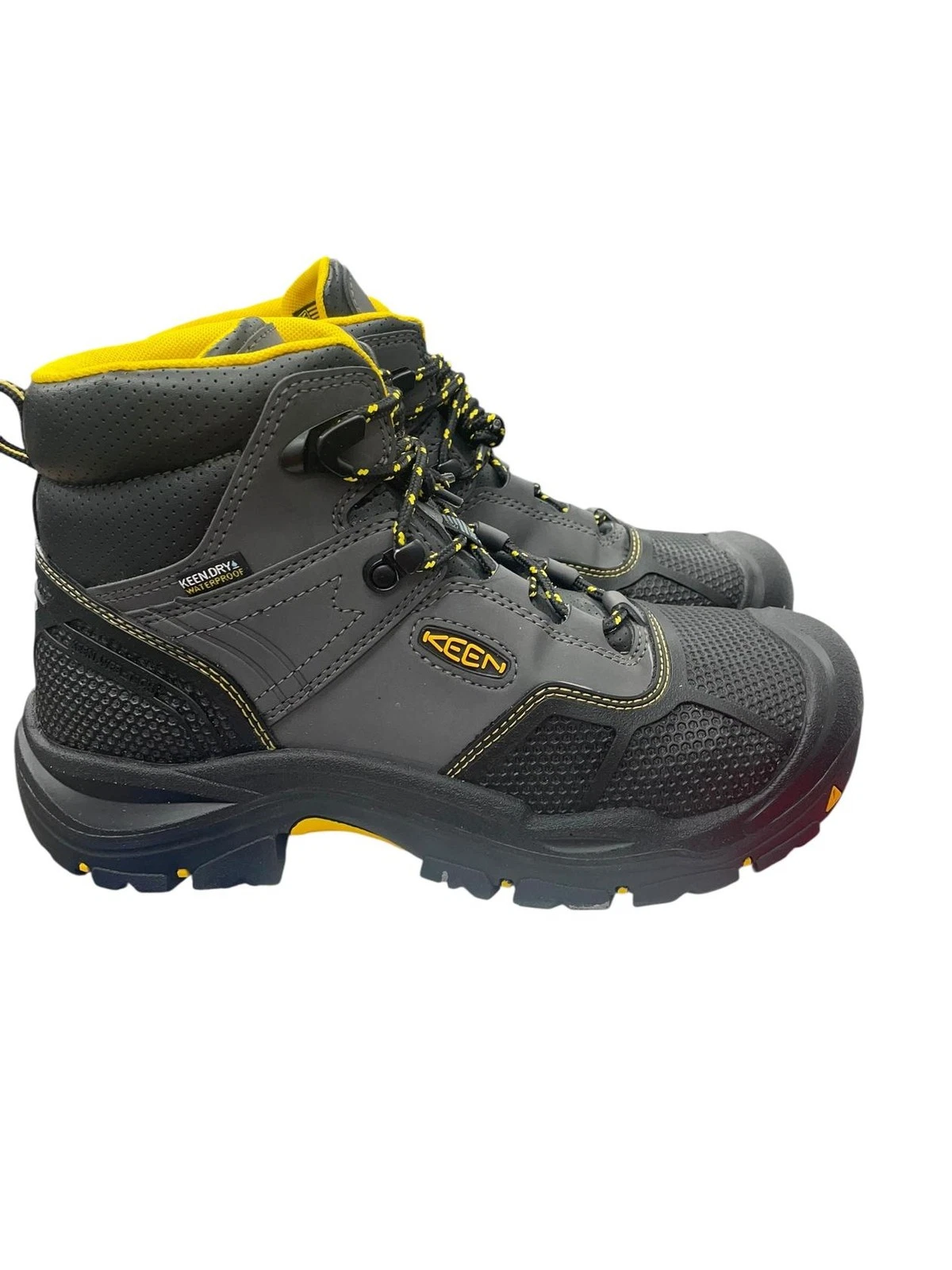 KEEN Utility Men's Logandale Mid Steel Toe WP Work Shoe Raven/Black Size 8 D