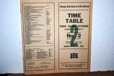 1952 Rock Island RR Rock Island Div, 1st Dist ETT #2