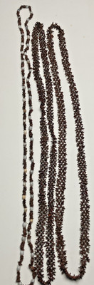 3 Hawaiian KOA Seed Lei Necklaces Brown Natural Long 26'' & 23''  